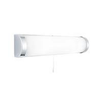 Applique Contemporanea Pioppo Acciaio Cromo Vetro 1 Luce E14