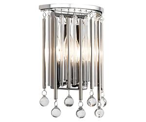 Applique Contemporanea Piper Acciaio Cromo Lucido 2 Luci E14 [EEK: A++]