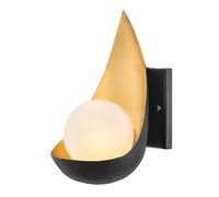 Applique Contemporanea Ren Acciaio Nero Opaco Oro 1 Luce G9 3 Ledw 3000K 300Lm