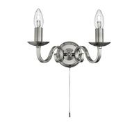 Applique Contemporanea Richmond Acciaio Argento 2 Luci E14