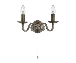 Applique Contemporanea Richmond Acciaio Ottone 2 Luci E14