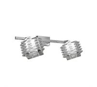 Applique Contemporanea Rubik Metallo Cromo Diffusore Cristallo 2 Luci G9 [EEK: A++]