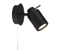 Applique Contemporanea Sansone Acciaio Nero Policarbonato 1 Luce Gu10