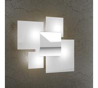 Applique Contemporanea Shadow Metallo E Vetro Bianco 4 Luci E27 46Cm