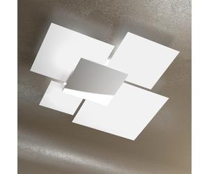 Applique Contemporanea Shadow Metallo E Vetro Bianco 4 Luci E27 91Cm