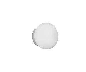 Applique Contemporanea Soft Metallo Cromo Vetro Acidato Opaco 1 Luce E27
