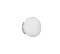 Applique Contemporanea Soft Metallo Cromo Vetro Acidato Opaco 1 Luce E27