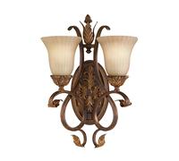 Applique Contemporanea Sonoma Valley Acciaio Marrone Antico Vetro 2 Luci E27