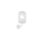 Applique Contemporanea Tender Metallo Bianco Vetro Bianco Fog 1 Luce E27