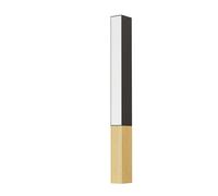 Eglo Tudons - Lampada a LED da parete, applique per interni, lampada da parete minimalista in metallo nero e legno naturale, bianco caldo