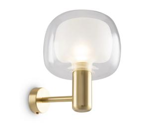 Applique Contemporanea Vision Alluminio Oro 1 Luce Diffusore In Vetro Trasp [EEK: A++]
