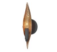 Applique Contemporanea Willow Acciaio Nero Carbone Oro Deluxe Oro 1 Luce E14