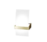 Applique Contemporanea Wood Metallo Foglia Oro Vetro Bianco 1 Luce G9 [EEK: A++]