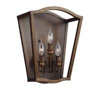 Applique Contemporanea Yarmouth Acciaio Ottone Antico Verniciato 3 Luci E14
