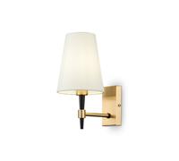Applique Contemporanea Zaragoza Metallo Ottone 1 Luce Diffusore In Pvc Bianco [EEK: A++]