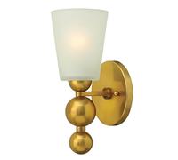 Applique Contemporanea Zelda Acciaio Ottone Vintage Vetro 1 Luce E27
