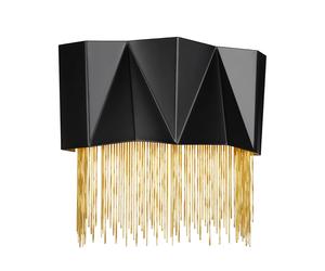 Applique Contemporanea Zuma Acciaio Nero Satinato Oro 3 Luci G9 3 Led