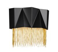 Applique Contemporanea Zuma Acciaio Nero Satinato Oro 3 Luci G9 3 Led