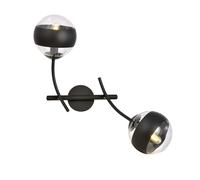 Applique Contemporaneo Oceano Acciaio Nero 2 Luci E14 Ip20 [EEK: A++]