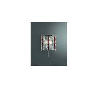 APPLIQUE CROMO VETRI TRASPARENTE ROSSI 2X40W E14 MASSIVE ESPERANDO 37047/11/13