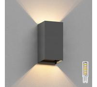 ledscom.de Applique CUBEL per esterni, antracite, IP65, up & downlight, rettangolare, incl. lampada LED, 4,1 W, 501lm, bianco caldo