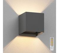 Applique CUBEL per esterni antracite IP65 Up & Downlight quadrato + LED