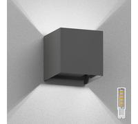ledscom.de Applique CUBEL per esterni, antracite, IP65, Up