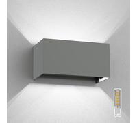 Applique CUBEL per esterni grigio IP65 Up & Downlight con 2 lampade LED 4,4