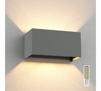 ledscom.de Applique CUBEL per esterni grigio IP65 Up & Downlight 2x LED 4,1W 501 lm bianco caldo