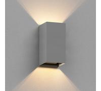 ledscom.de Lampada da parete CUBEL per esterno, IP65, Up-/Downlight, grigio opaco, angolare, 1x G9 max. 10W