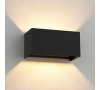 ledscom.de Applique CUBEL per esterni, IP65, up/downlight, nero opaco, angolare, 2x G9 max. 10W