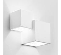 Applique cubo doppia luce led attacco G9 in gesso lampada da soffitto quadrata moderno bianco verniciabile