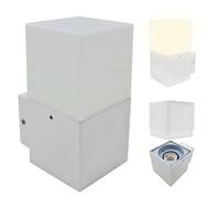 APPLIQUE CUBO ESTERNO IP44 12W ARREDO GIARDINO ILLUMINAZIONE PARETE E27 [EEK: D]