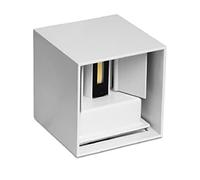 APPLIQUE CUBO LED 12W FARO FARETTO LAMPADA DA PARETE MURO DOPPIA LUCE IP65 [EEK: A]