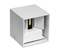 APPLIQUE LAMPADA DA MURO BIANCA DOPPIO LED COB 12W FASCIO REGOLABILE DA ESTERNO