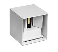 APPLIQUE CUBO LED 12W FARO FARETTO LAMPADA DA PARETE MURO DOPPIA LUCE IP65 [EEK: E]