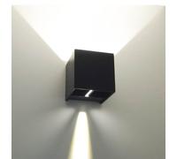 APPLIQUE CUBO LED 6W FARO FARETTO LAMPADA DA PARETE MURO DOPPIA LUCE