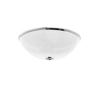 Applique da Bagno a soffitto CROMO LINEA RETRO' Dimensione 30xh 15 cm-2 x E27 Lampada in Vero bianco satinato finitura cromo vintage cromo