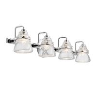 Applique Da Bagno In Cromo Larghezza 78,3 Cm 4X G9 LED IP44 Lampada Da Bagno