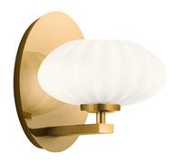 Applique Da Bagno LED Lampada Da Parete Oro Acciaio Vetro Dimmerabile IP44