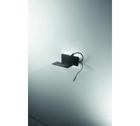 APPLIQUE DA COMODINO FLAT A LED SINISTRO NERO 3000K 790LM 9W