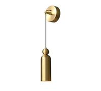 Applique da Comodino in Rame, Applique da Parete in Ottone, Moderna Lampada da Parete a LED - 5 W - 3 modalità Colore, Illuminazione Decorativa per Soggiorno, lampade da Parete dal Design Minimal