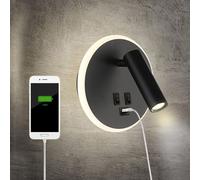 Applique Da Comodino Orientabile Porta Di Ricarica USB Lampada Da Parete Camera