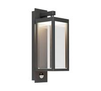 Applique da esterni 'Ferdinand' con sensore di movimento (Moderno) colore Grigio, in Alluminio (1 luce, lampadina inclusa) di Lucande | Applique per parete esterna/parete di casa, abitazione
