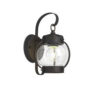 Lindby Applique da esterno Gerlo, marrone ruggine, metallo, 26 cm, E27 LINDBY