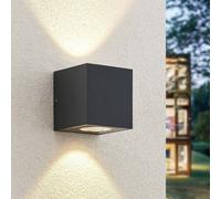 Applique da esterni LED di Arcchio Tassnim, 12 cm, antracite, IP65 Arcchio