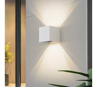 Applique da esterni LED Lindby Smart Dara, 10 cm, bianca, CCT Tuya LINDBY