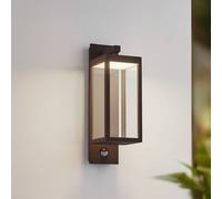 Applique da esterni LED Lucande Ferdinand, color ruggine, sensore, IP54 LUCANDE