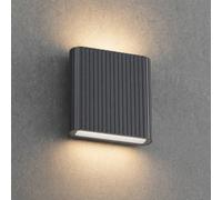 Applique da esterni LED Lucande Raija, antracite, altezza 19 cm, CCT LUCANDE