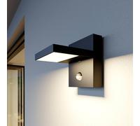 Applique da esterni LED Lucande Silvan, antracite, con sensore, IP54 LUCANDE